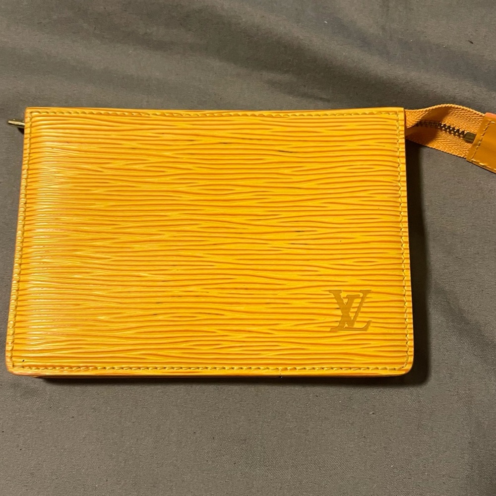 Louis Vuitton Tassil Yellow Epi Leather Trousse Toilette 15 Cosmetic Pouch